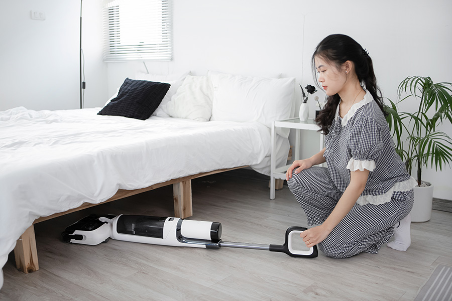 Tineco Floor One Stretch S6 thiết kế nằm phẳng, làm sạch mép tường hiệu quả